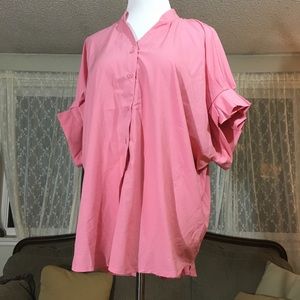 NWOT Pleated Short Sleeve Blouse